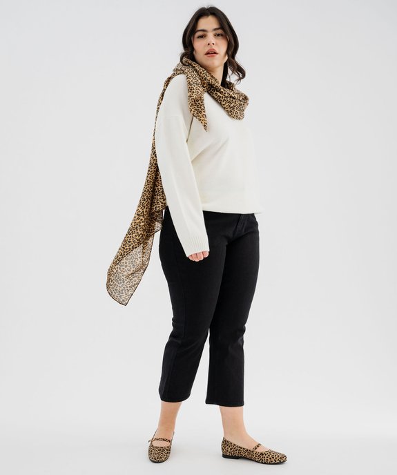 Pantacourt droit en denim stretch femme grande taille vue4 - GEMO (G TAILLE) - GEMO