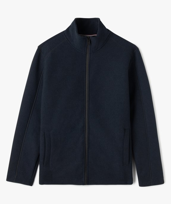 Sweat zippé à col montant intérieur polaire homme vue1 - KENSINGTON - GEMO