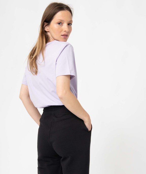 Tee-shirt femme à manches courtes avec motif – Cats Eye vue3 - CAT'S EYES - GEMO