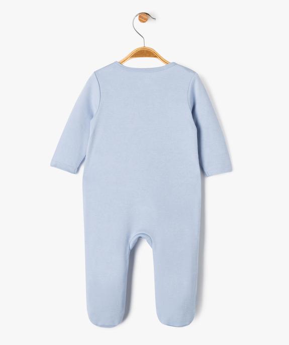 Pyjama en coton ouverture devant motif baleine bébé vue4 - GEMO 4G BEBE - GEMO