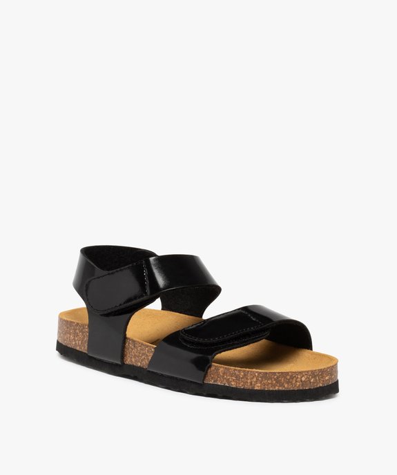 Sandales filles à brides vernies et semelle liège vue2 - GEMO (ENFANT) - GEMO