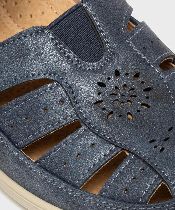 Chaussures confort à brides fermeture scratch femme vue6 - G'FLEX - GEMO