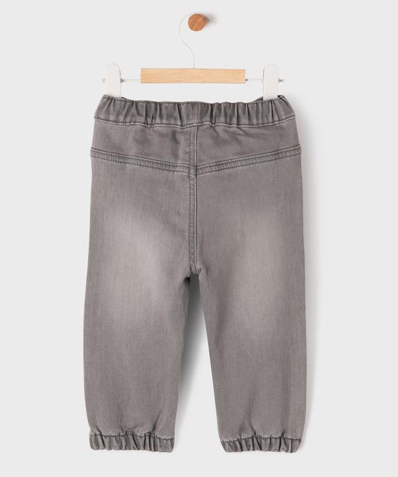 Jean jogger à taille ajustable bébé garçon vue3 - GEMO 4G BEBE - GEMO