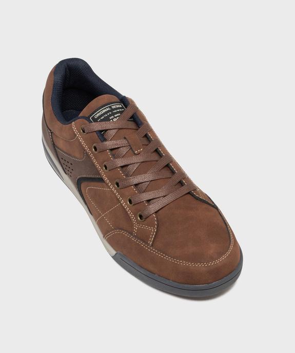 Baskets de ville bicolore à lacets homme - Urban Steps vue6 - URBAN STEPS - GEMO