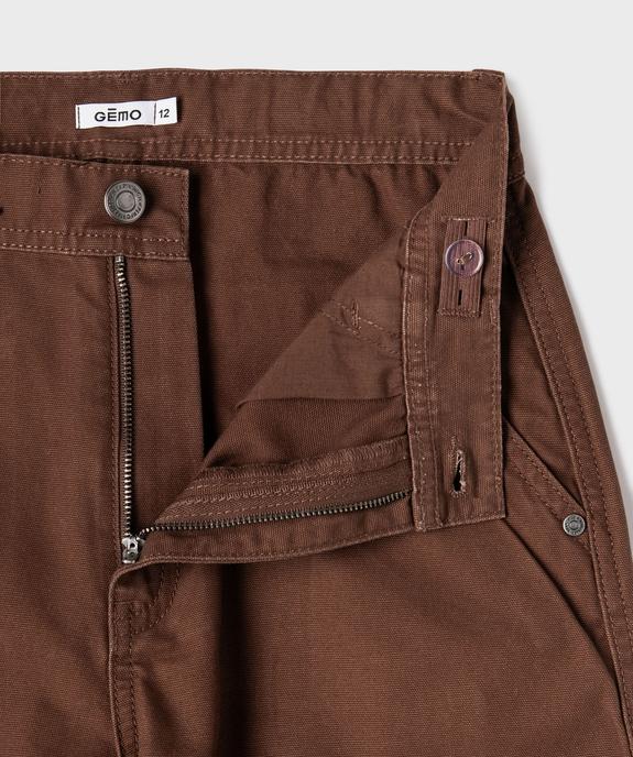 Pantalon loose multi-poches avec taille ajustable garçon vue3 - GEMO (JUNIOR) - GEMO