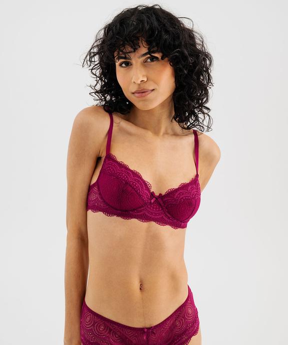 Soutien-gorge à armatures forme corbeille en dentelle vue2 - GEMO(HOMWR FEM) - GEMO