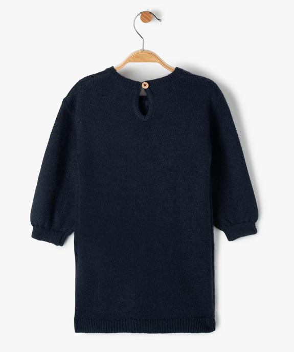 Robe pull bébé fille en maille avec motif en peluche vue3 - GEMO(BEBE DEBT) - GEMO