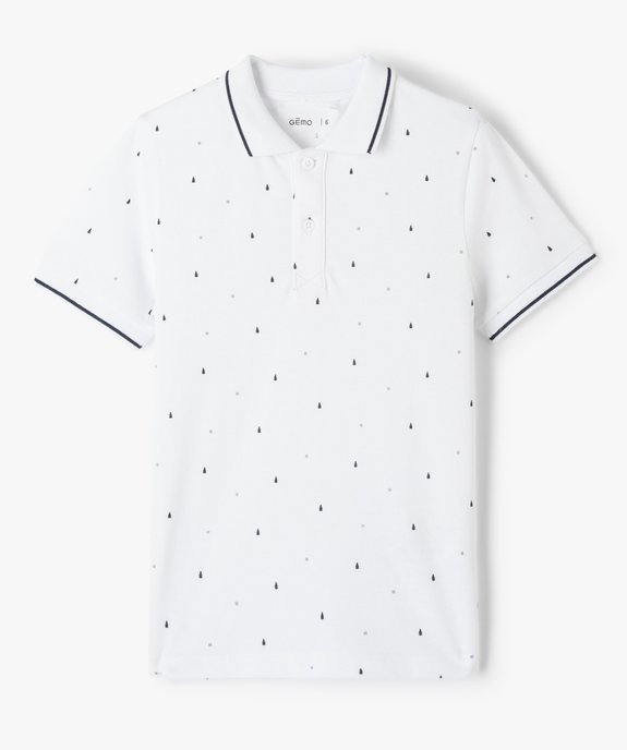 Polo garçon à manches courtes spécial Noël vue1 - GEMO (ENFANT) - GEMO