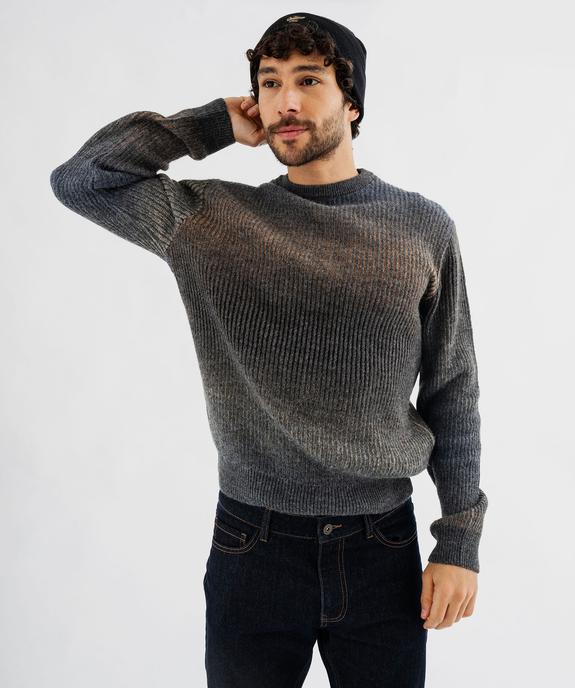 Pull en maille côtelée tie-and-dye homme vue1 - GEMO (HOMME) - GEMO
