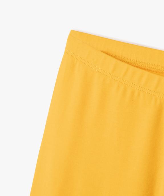 Legging court cycliste uni fille vue5 - GEMO 4G FILLE - GEMO