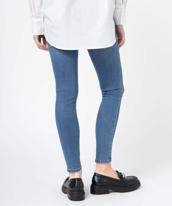 Jean de grossesse coupe Skinny avec bandeau haut vue3 - GEMO 4G MATERN - GEMO