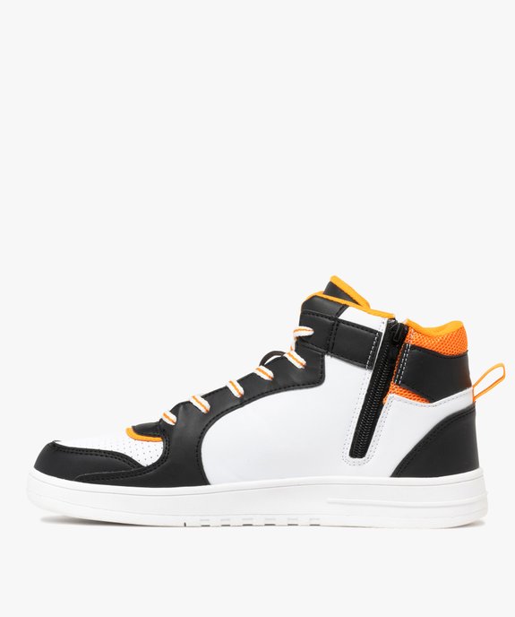 Baskets homme mid-cut à zip et col en mesh - Naruto vue4 - NARUTO - GEMO