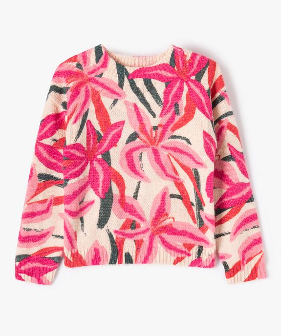 Pull fille en grosse maille imprimée vue1 - GEMO (ENFANT) - GEMO