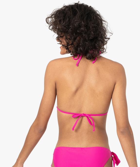 Haut de maillot de bain femme forme triangle vue2 - GEMO 4G FEMME - GEMO