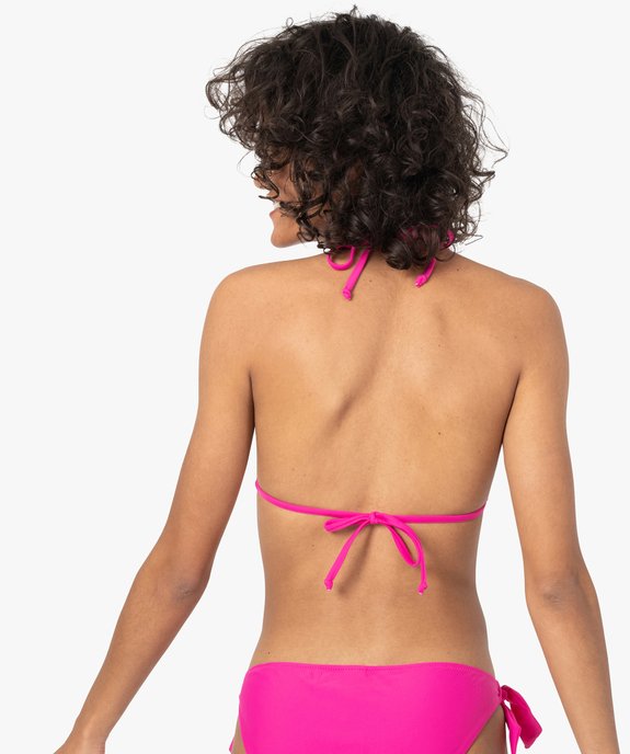 Haut de maillot de bain femme forme triangle vue2 - GEMO 4G FEMME - GEMO