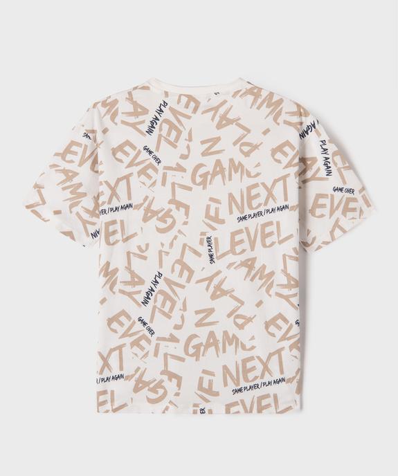 Tee-shirt manches courtes avec inscriptions gaming garçon vue3 - GEMO 4G GARCON - GEMO