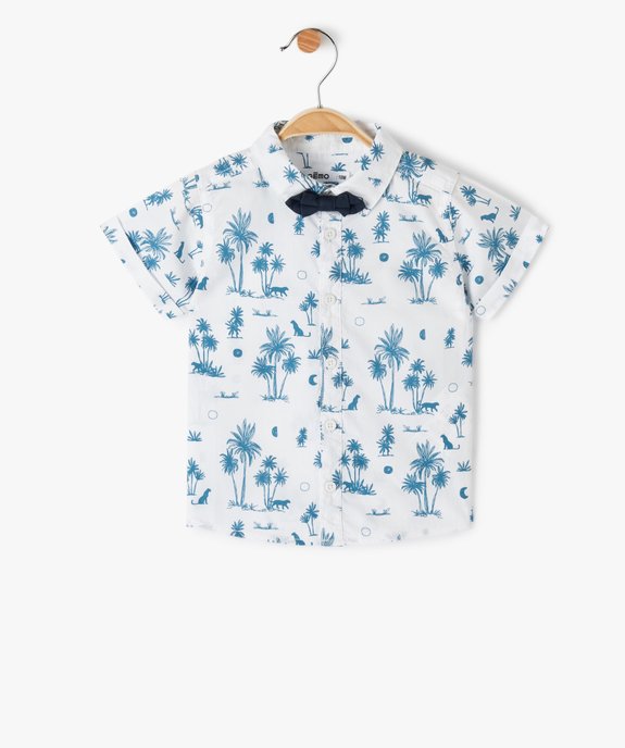 Ensemble bébé garçon 2 pièces : chemise + nœud papilllon vue1 - GEMO(BEBE DEBT) - GEMO