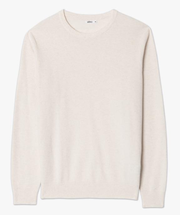 Pull homme en maille fantaisie avec col rond vue4 - GEMO (HOMME) - GEMO