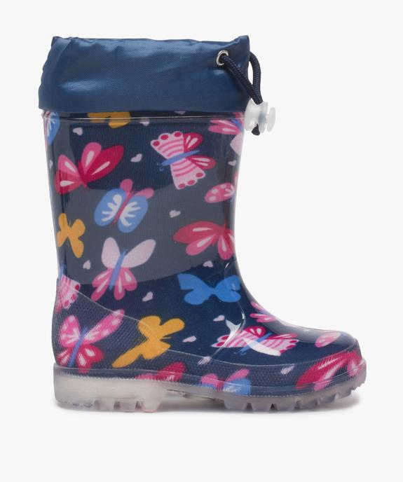 Bottes de pluie fille avec motifs papillon et col ajustable vue1 - GEMO (ENFANT) - GEMO