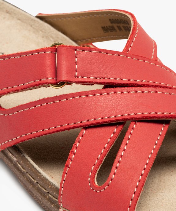 Mules confort à brides croisées scratch et talon compensé femme vue6 - G'FLEX GEMO FOR GOOD - GEMO
