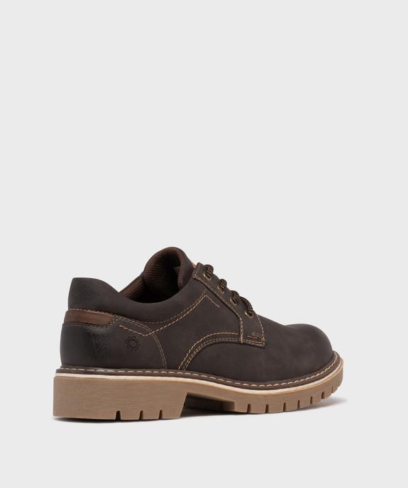 Derbies casual à semelle crantée homme - Relife vue4 - RELIFE - GEMO
