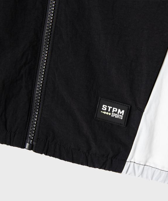 Veste de sport à capuche en toile parachute garçon vue3 - GEMO (ENFANT) - GEMO