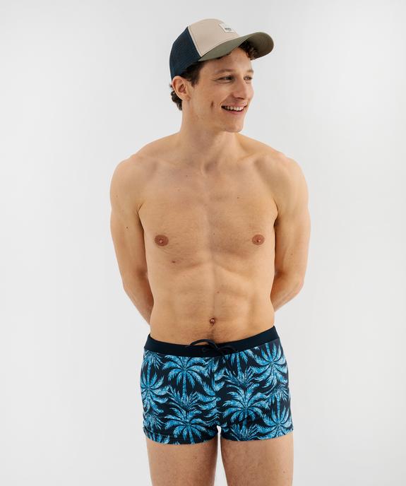 Maillot de bain boxer imprimé tropical homme vue1 - GEMO 4G HOMME - GEMO