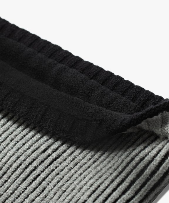 Snood en grosse maille côtelée doublure polaire garçon vue2 - GEMO (JUNIOR) - GEMO
