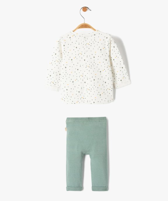 Ensemble bébé 2 pièces : tunique + pantalon en tricot - LuluCastagnette vue4 - LULUCASTAGNETTE - GEMO