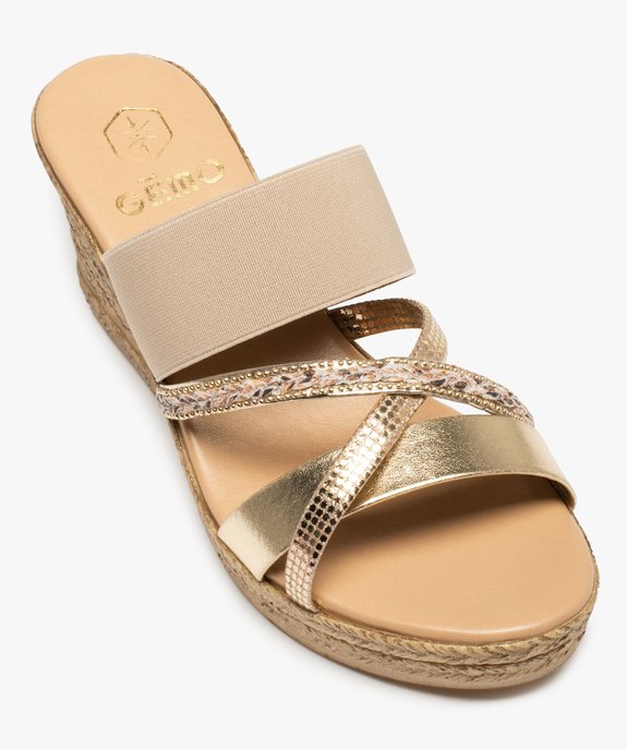 Mules femme compensées à brides brillantes vue5 - GEMO(URBAIN) - GEMO