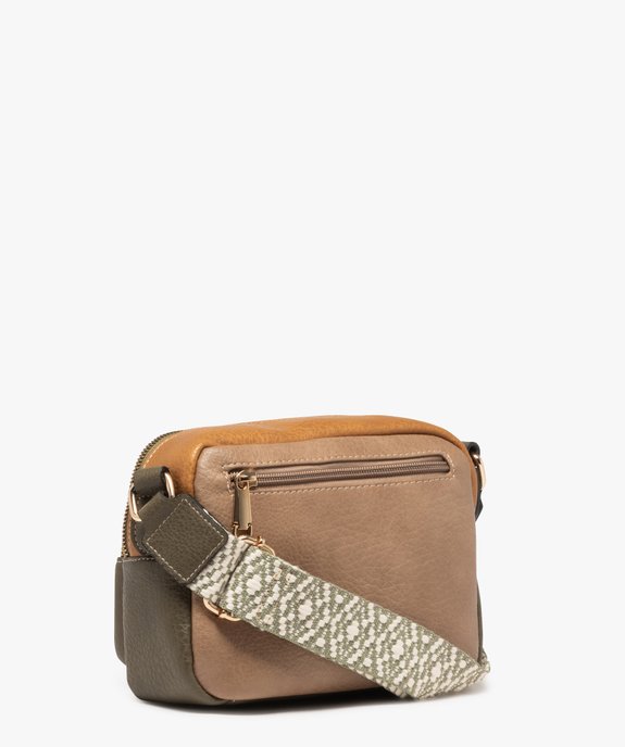 Sac à bandoulière tricolore fermeture zippée femme vue2 - GEMO (ACCESS) - GEMO