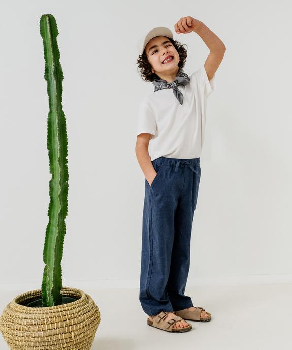 Tee-shirt tunisien à manches courtes en maille piquée garçon vue5 - GEMO 4G GARCON - GEMO