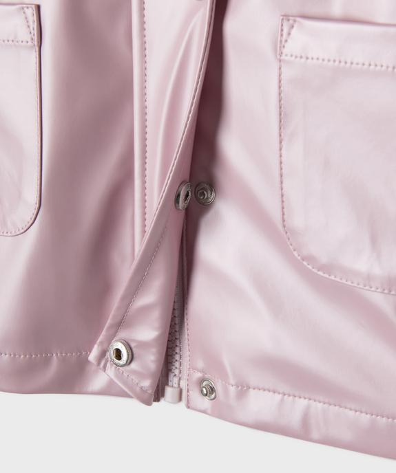 Imperméable à capuche en matière déperlante irisée bébé fille - Les Produits Malins vue3 - GEMO(BEBE DEBT) - GEMO