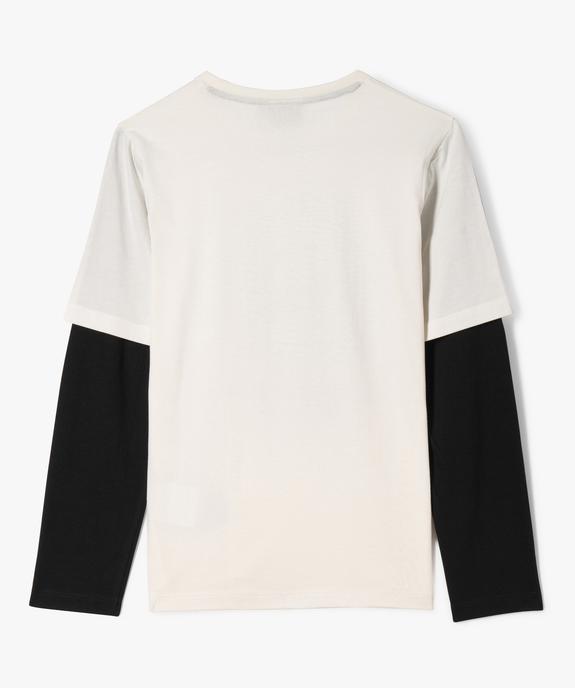 Tee-shirt manches longues effet 2 en 1 garçon - Dragon Ball Z vue4 - DRAGON BALL Z - GEMO