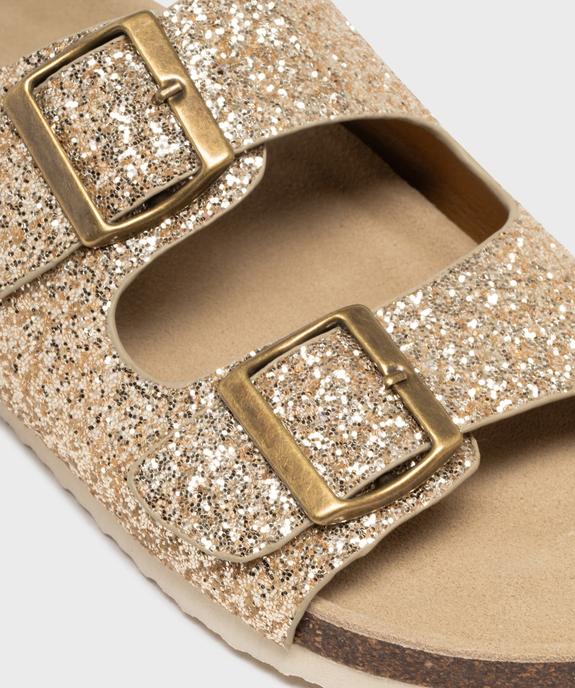 Mules double bride à paillettes avec semelle intérieure cuir femme - 5 Miles vue6 - VALENTINA BALDA - GEMO