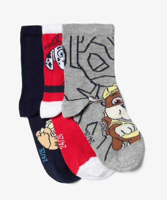 Chaussettes tige haute imprimées garçon - La Pat'Patrouille (lot de 3) vue1 - PAT PATROUILLE - GEMO