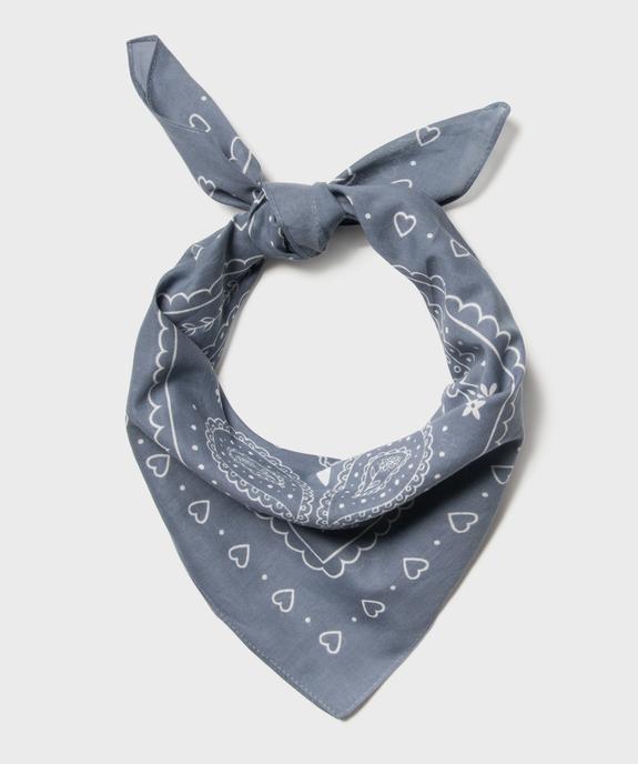 Foulard carré en coton imprimé femme vue2 - GEMO (ACCESS) - GEMO