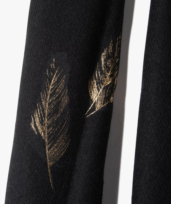 Écharpe femme longue et douce imprimée plumes brillantes vue2 - GEMO (ACCESS) - GEMO