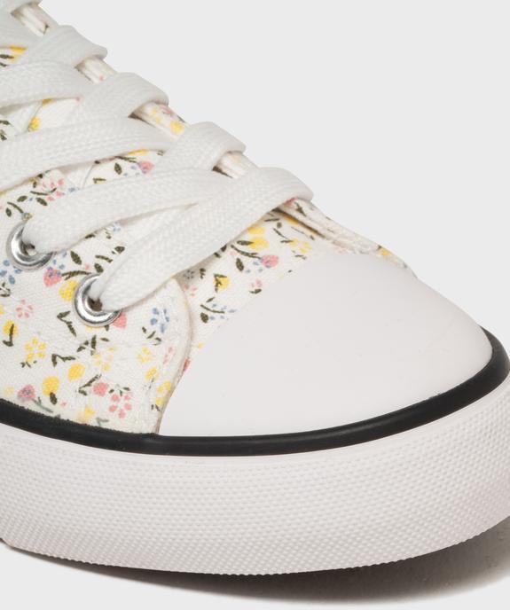 Tennis en toile à languette fleurie femme - Follow Me vue6 - FOLLOW ME G4G - GEMO