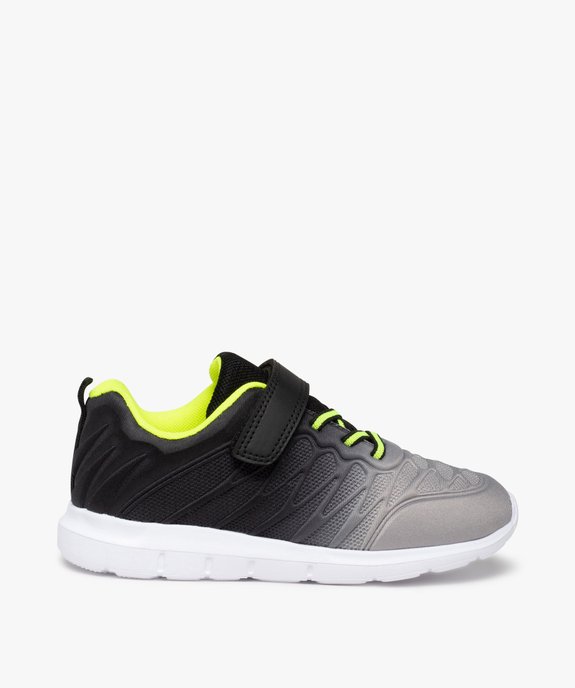 Baskets garçon running en textile renforcé et détails fluo vue1 - GEMO (ENFANT) - GEMO