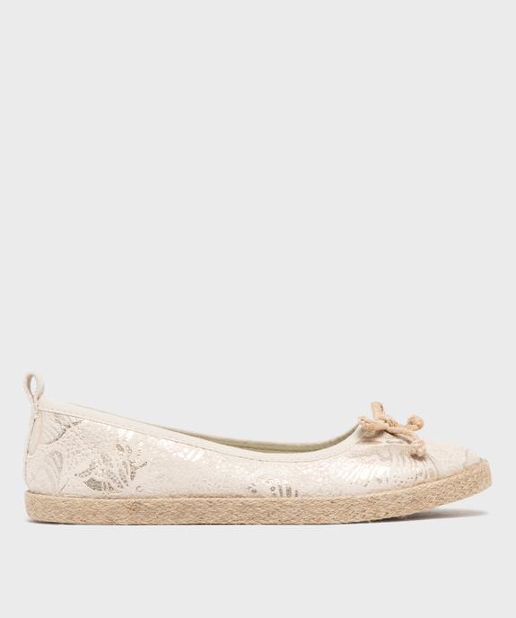 Ballerines en toile à motifs pailletés femme - Follow Me vue1 - FOLLOW ME - GEMO