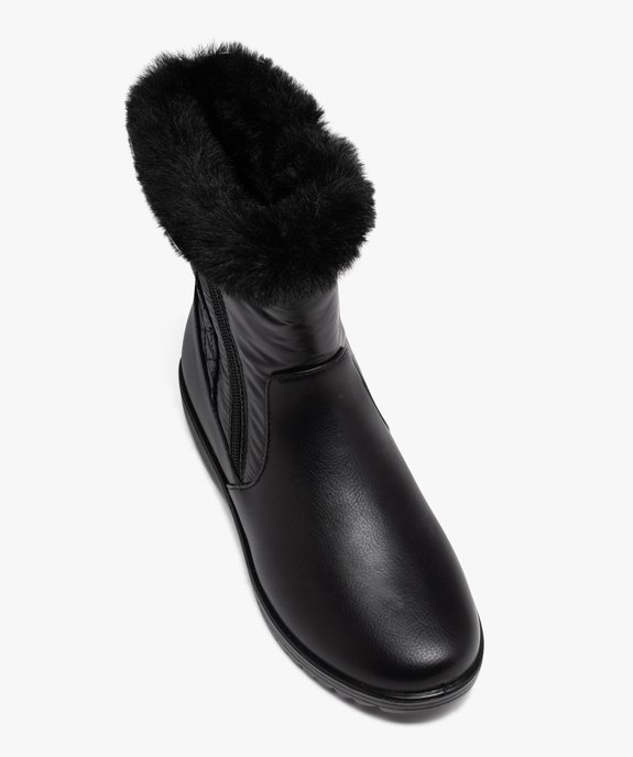Boots femme confort à col fourré avec effet matelassé vue5 - GEMO (CONFORT) - GEMO