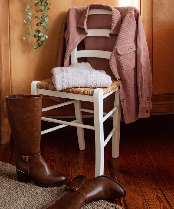 Bottes femme à talon dessus uni et détails métallisés vue6 - GEMO(URBAIN) - GEMO