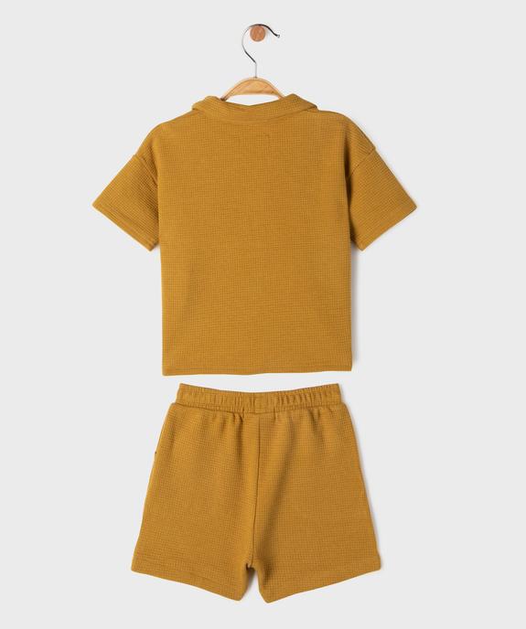 Ensemble 2 pièces bébé garçon polo et short vue4 - GEMO(BEBE DEBT) - GEMO