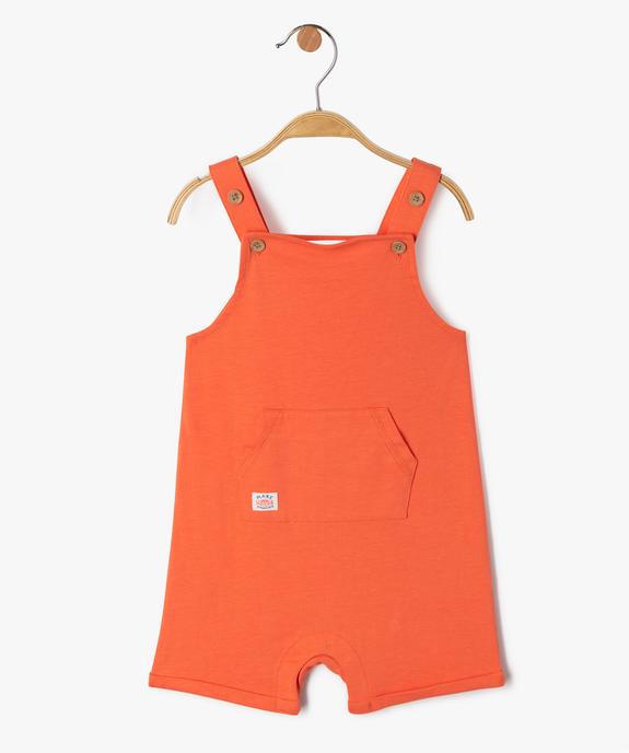 Salopette courte bébé garçon en jersey de coton vue1 - GEMO 4G BEBE - GEMO