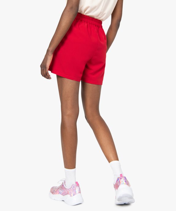 Short femme ample taille haute à pont boutonné vue3 - GEMO(FEMME PAP) - GEMO
