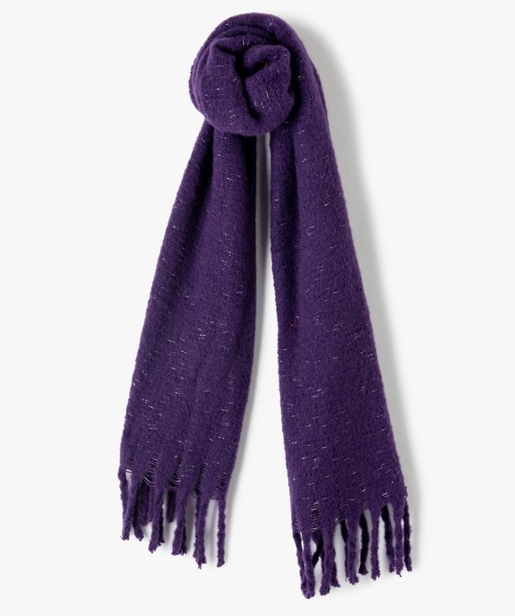 Echarpe femme à longues franges et fil pailleté vue1 - GEMO (ACCESS) - GEMO