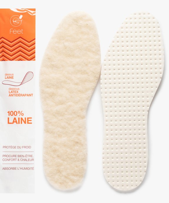 Semelle femme 100% laine vue2 - GEMO(ENTRETIEN) - GEMO