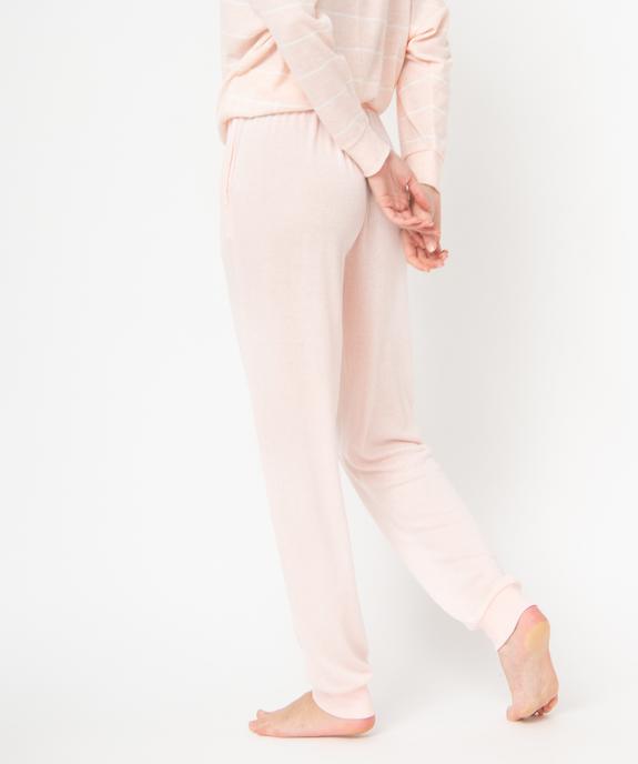 Pantalon de pyjama en maille fine femme vue3 - GEMO 4G FEMME - GEMO
