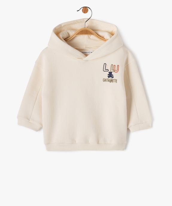 Sweat à capuche dos imprimé bébé garçon - LuluCastagnette vue1 - LULUCASTAGNETTE - GEMO